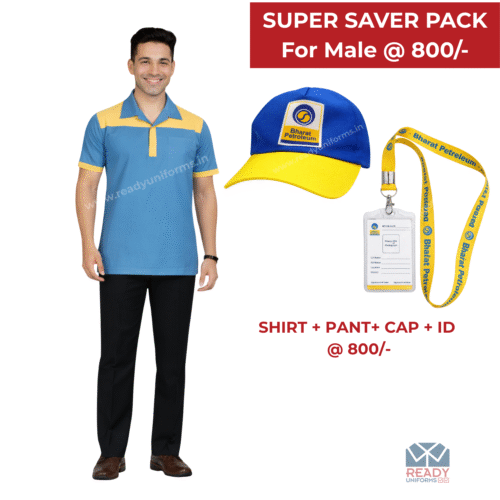 BPCL DSM UNIFORM – MALE – SUPER SAVER PACK (Shirt + Pant + Cap + ID)