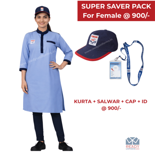 HPCL CSA UNIFORM – FEMALE – SUPER SAVER PACK (Kurta + Salwar + Cap + ID)