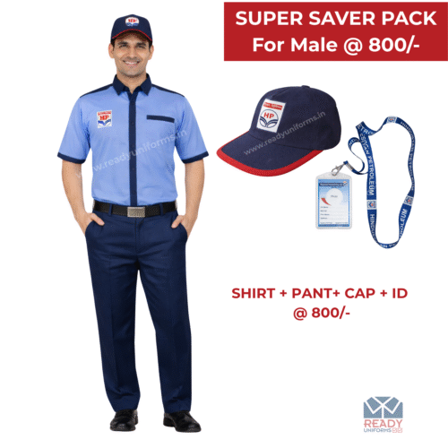 HPCL CSA UNIFORM – MALE – SUPER SAVER PACK (Shirt + Pant + Cap + ID)